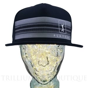 PGA Tour Hat Cap Caviar (Black) Men's Twilight Round Golf Hat Sports Outdoor New